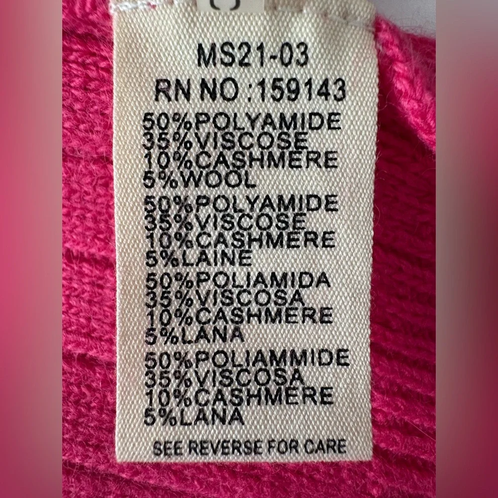 NWT-FRNCH Paris Ribbed Short Sleeve Sweater Top in Pink - Picture 7 of 11